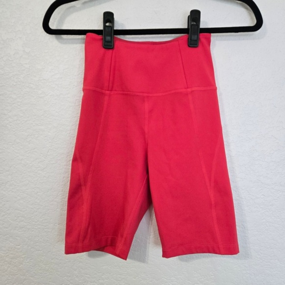 Girlfriend‎ Collective High Rise Bike Shorts Pink Spandex Size XS